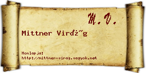 Mittner Virág névjegykártya